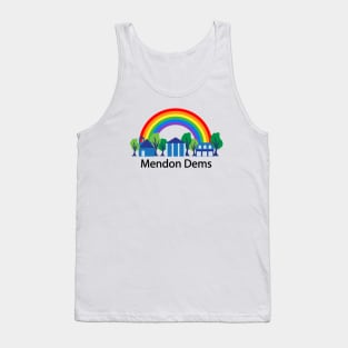 Mendon Dems rainbow (black text) Tank Top